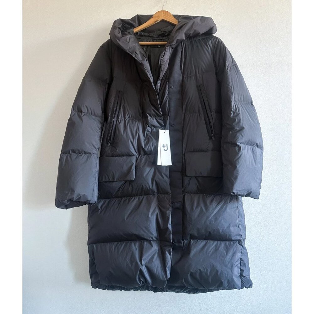 Uniqlo +J Jil Sander Women Down Long Coat Gray Oversized
